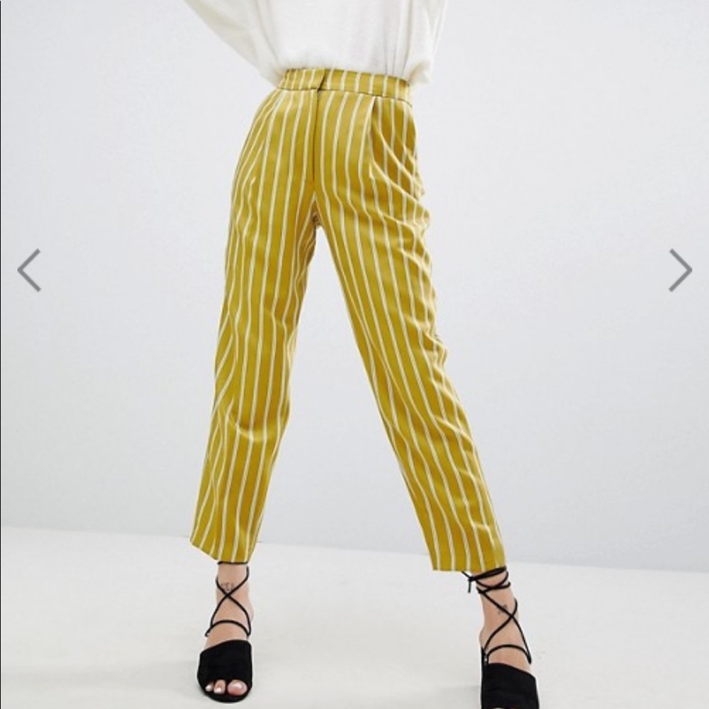 Asos Warehouse Stripe Tapered Pants